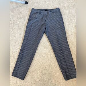 Express Charcoal Pinstripe Editor Pants, Sz 8R, hardly worn, new retail $88